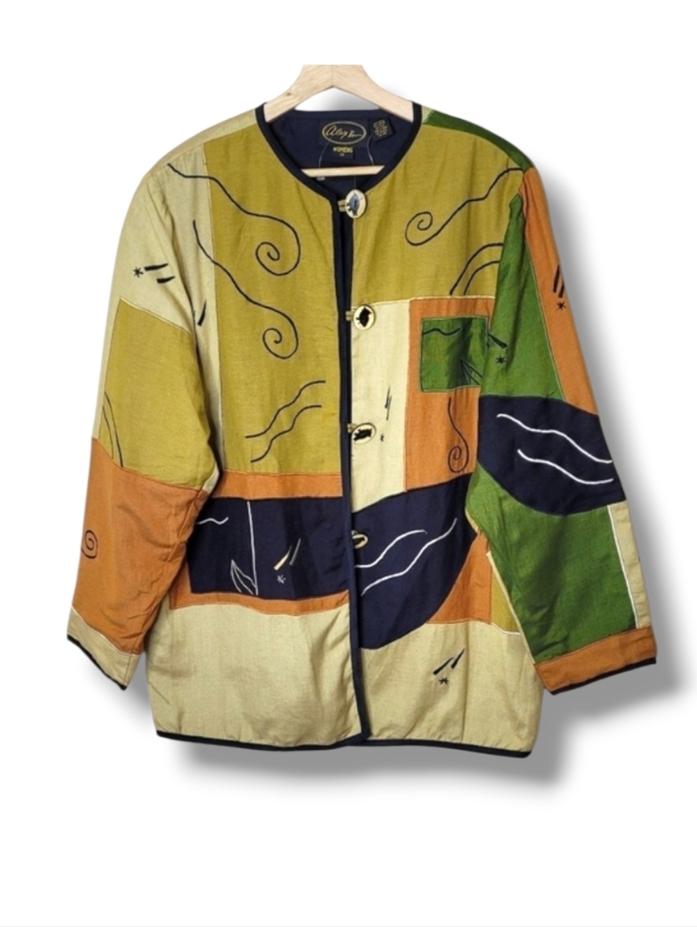 Alex Kim Patchwork Boho Canvas Jacket NWT Size 1X
